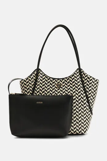 Mala Shopper Tessie Preta/Branca