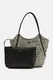 Mala Shopper Tessie Preta/Branca - Guess | Mala Shopper Tessie Preta/Branca | MISSCATH