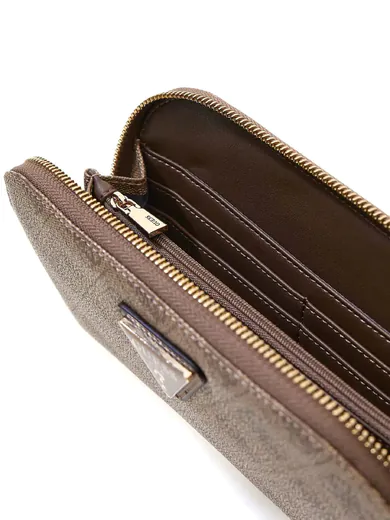 Carteira Grande Laurel 4G logo Organizer Castanha