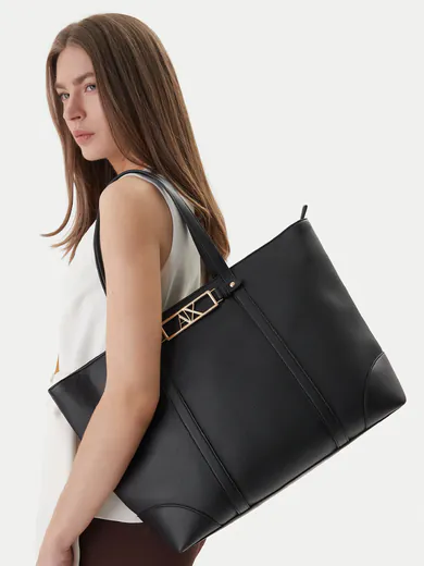Mala Shopper Grande Armani Exchange Preta
