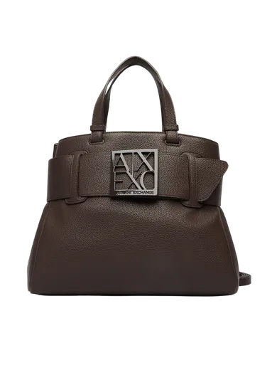 Mala Shopper Grande Armani Exchange Castanho-escuro