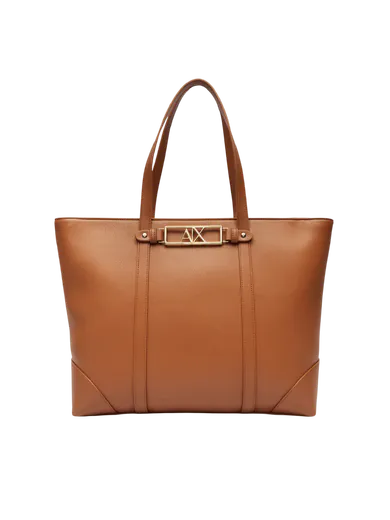 Mala Shopper Grande Armani Exchange Castanha