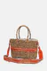 Mala de Mão de palha Natural/Laranja - Valentino | Mala de Mão de palha Natural/Laranja | Misscath
