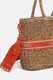 Mala de Mão de palha Natural/Laranja - Valentino | Mala de Mão de palha Natural/Laranja | Misscath