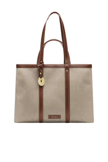 Mala Shopper Grande Elba Bege/Castanha