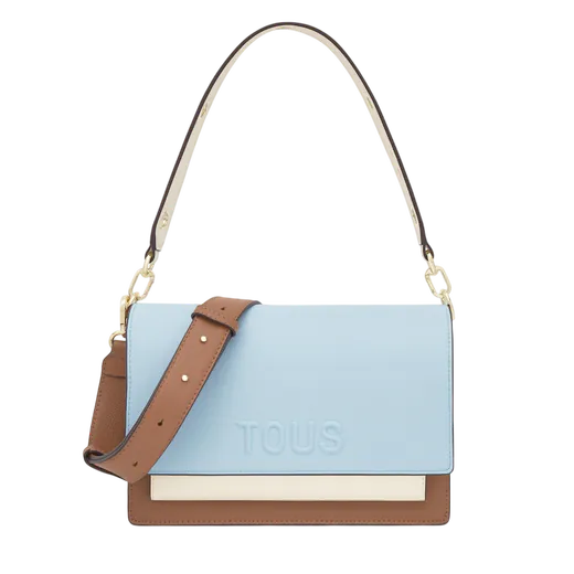 Mala de Tiracolo Média Audree Saffiano Azul Céu