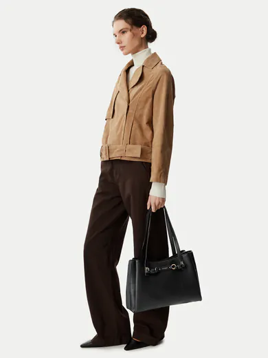 Mala de Ombro Shopper Camelia Preta