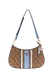 Guess | Mala de Ombro Noelle Saffiano Logo Castanha/Azul | MISSCATH
