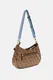 Guess | Mala de Ombro Noelle Saffiano Logo Castanha/Azul | MISSCATH