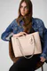 Guess | Mala de Ombro Tote Stacey Bege | MISSCATH