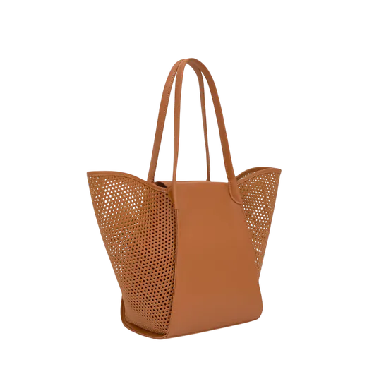Mala de Mão/Ombro Média Tulip Cutout Camel