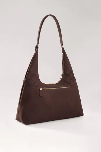 Mala de Ombro Shopper Hobo Ella Castanho-escuro