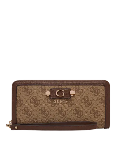 Carteira Grande Lindsey Logo Castanha