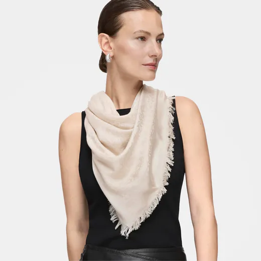 Lenço Kaos Mini Jacquard Bege