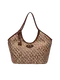 Mala de Ombro Tote com Logo Samantha Castanha Mala de Ombro Tote com Logo Samantha Castanha