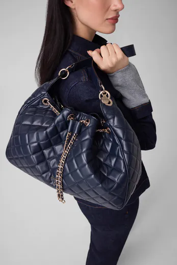 Mala de Ombro Shopper Juliet Azul-escuro
