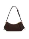 Guess | Mala de Ombro Allegra em Camurça Castanho-escuro | MISSCATH
