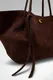 Guess | Mala de Ombro Tote Allegra em Camurça Castanha | MISSCATH