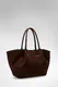 Guess | Mala de Ombro Tote Allegra em Camurça Castanha | MISSCATH