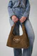 Guess | Mala de Ombro Sunset Hobo Pequena em Camurça Verde | MISSCATH