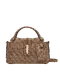 Mala de Mão Média com Logo Yvonne Bege Mala de Mão Média com Logo Yvonne Bege