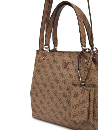 Mala Tote Lorella com Logo Bege