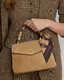 Ralph Lauren | Mala Mão Pequena Farrah com Lenço Bege | Misscath