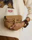Ralph Lauren | Mala de Tiracolo Pequena Blaike Padrão Crocodilo Bege | Misscath