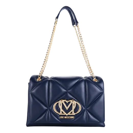 Mala de Ombro Love Moschino Quilted Azul-escuro