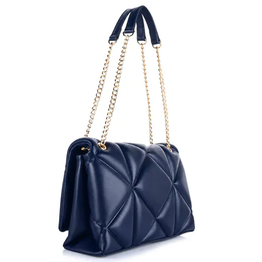 Mala de Ombro Love Moschino Quilted Azul-escuro