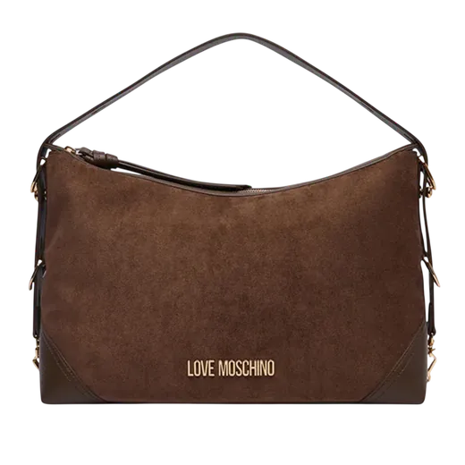 Mala de Ombro/Mão Love em Camurça Castanha
