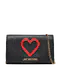 Mala de Tiracolo Red Heart Preta Mala de Tiracolo Red Heart Preta