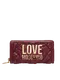 Love Moschino | Carteira Grande Love Moschino em Pele Acolchoada Bordô | MissCath