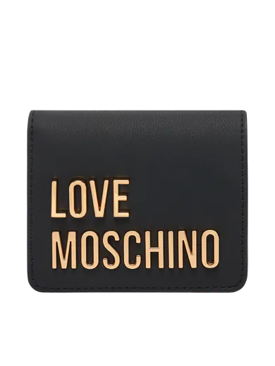 Carteira Pequena Dobrável Love Moschino Preta