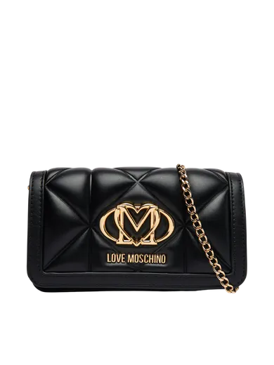 Minimala de Tiracolo Love Moschino Quilted Preta