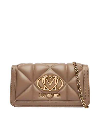 Minimala de Tiracolo Love Moschino Quilted Bege