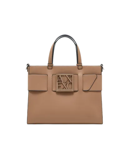 Mala de Mão Armani Exchange Feminina Castanha
