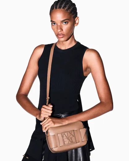 Mala de Tiracolo Armani Exchange Feminina Castanha