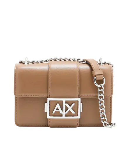 Mala de Tiracolo Armani Exchange Feminina Castanha