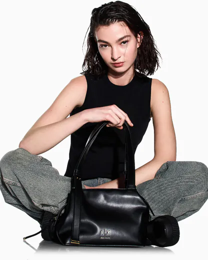 Mala de Ombro Armani Exchange Preta