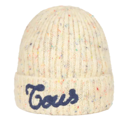 Gorro em malha Monogran Bege