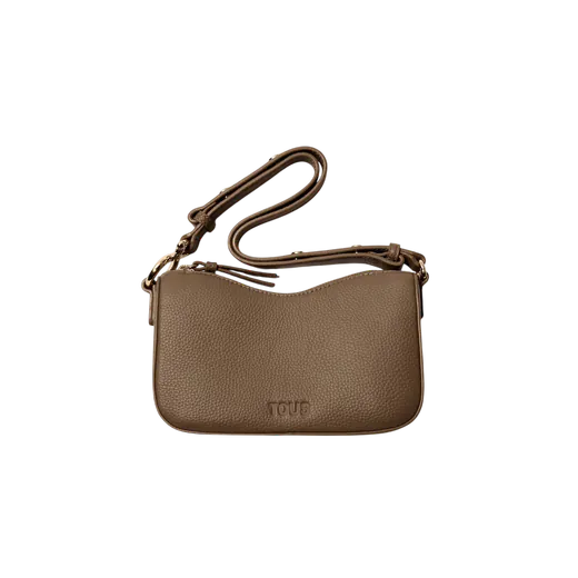 Mala de Ombro em Pele Tous Infinity Taupe