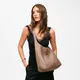 Tous | Mala de Ombro Grande em Pele Tous Infinity Taupe | Misscath