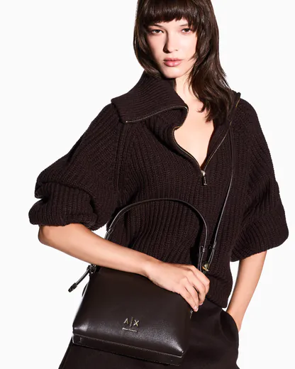 Mala de Ombro Armani Exchange Castanha
