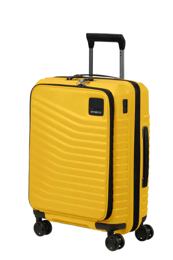 Mala de Cabine 55cm Expansível 4 Rodas Acesso Frontal Amarelo Cítrico