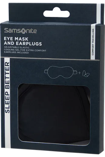Máscara para Olhos e Tampões para Ouvidos Preto