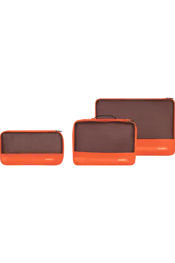 Conjunto 3 Bolsas Organizadoras Laranja 