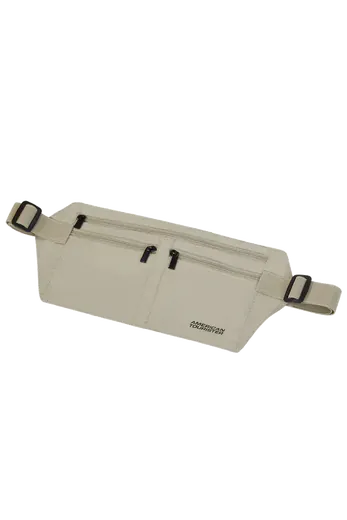 Bolsa de Cintura Antirroubo RFID para Viagem Bege