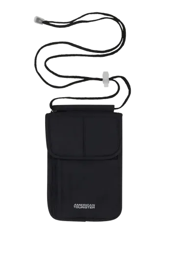 Bolsa de PescoçoAntirroubo RFID para Viagem Preto