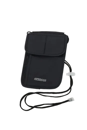 Bolsa de PescoçoAntirroubo RFID para Viagem Preto